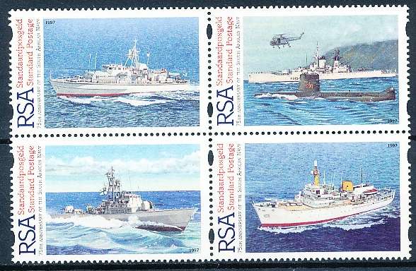 RSA  - 1997  -   75th Anniversary of South African Navy    BLOCK   - FINE  MINT