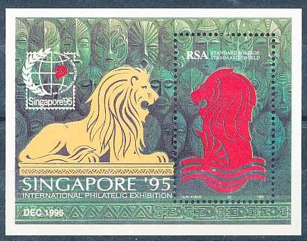 RSA  - 1995 - Stamp Exhibition `SINGAPORE `95` - Singapore   MINI-SHEET  - FINE  MINT