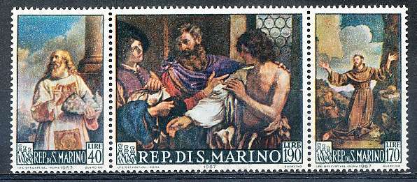 SAN MARINO  1967  - Giovanni Francesco Barbieri   FULL SET     - FINE  MINT