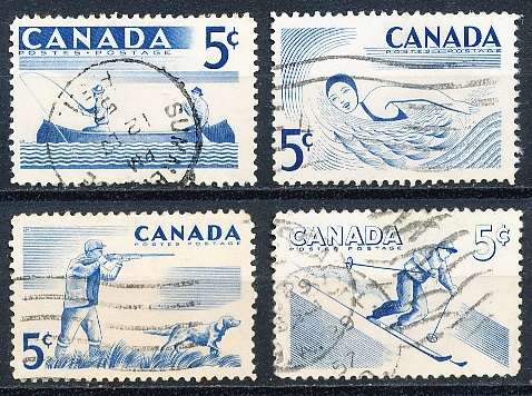 CANADA  1957  -   Outdoor Recreation  FULL SET   -  FINE USED