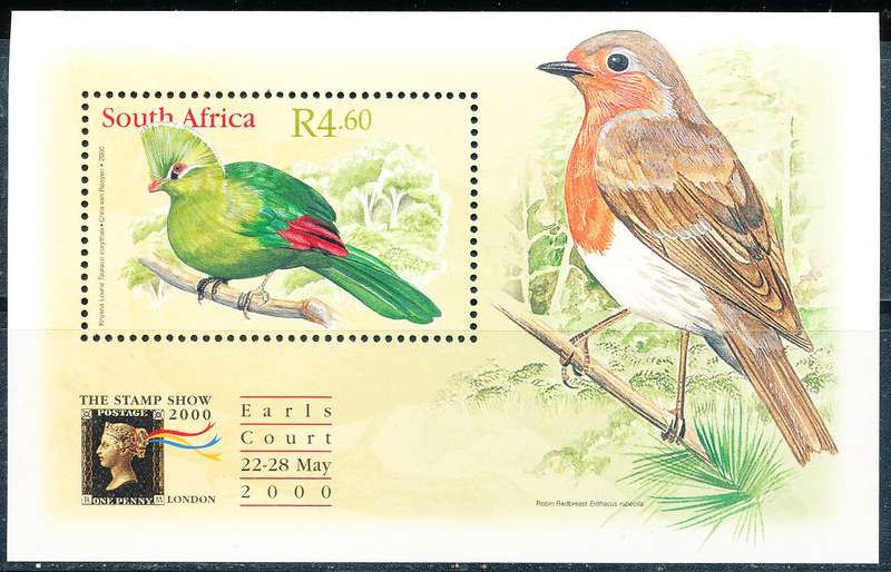 RSA  - 2000  -   "THE STAMP SHOW 2000" - London -  MINI- SHEET  - FINE  MINT