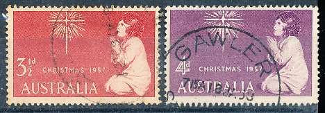 AUSTRALIA  1957 -   Christmas  FULL SET  -   FINE USED