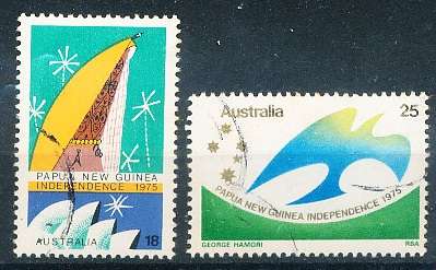 AUSTRALIA  1975 -  Papua New Guinea Independence  SET -   FINE USED