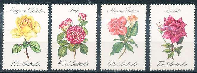 AUSTRALIA  1982 -  Roses  SET   -  FINE   MINT