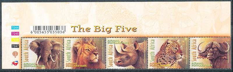 RSA -  2001  -  Wildlife - The Big 5  CONTROL   - FINE  MINT