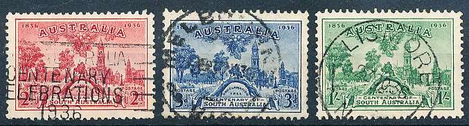 AUSTRALIA  1936 -  Anniversary of South Australia  SET  FINE  USED