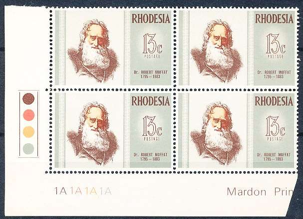 RHODESIA   - 1972   Famous Rhodesians  C/BLOCK  "A" -   FINE MINT