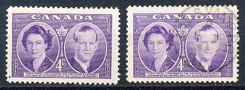 CANADA  1951  -   Royal Visit    -  MINT and  FINE USED