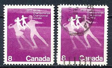 CANADA  1972  -    Figure Skating Championships  -  FINE  MINT and USED