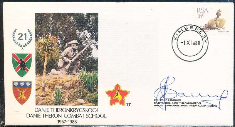 RSA   -  SA  ARMY   COVER   no 17  -    SIGNED