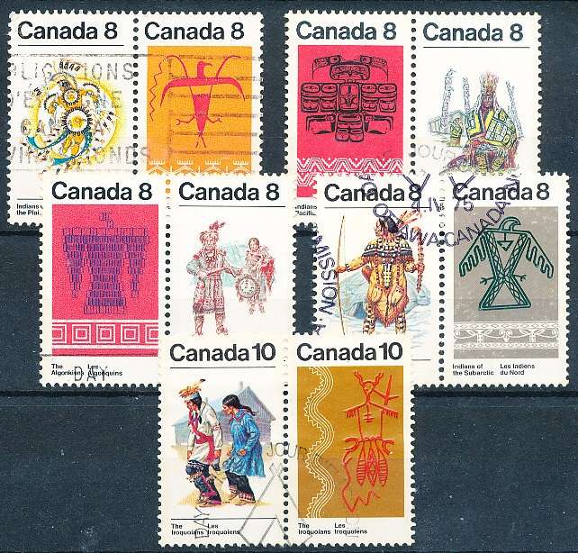 CANADA  1972  -  Canadian Indians   FULL  SET -   FINE  USED