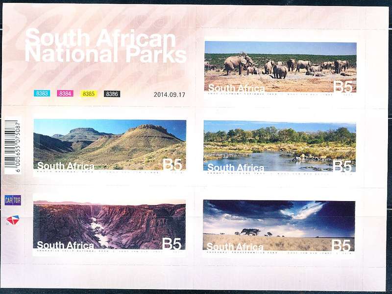 RSA  - 2014  -  South African National Parks  SHEET - FINE MINT