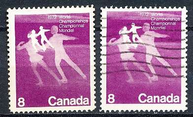 CANADA  1972  -    Figure Skating Championships  -  FINE  MINT and USED