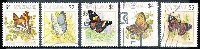 NEW ZEALAND   - 1991   Butterflies   -     FINE USED