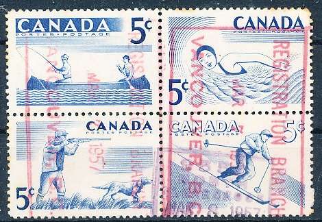 CANADA  1957  -   Outdoor Recreation  FULL SET   -  FINE USED