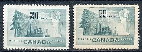 CANADA  1952  -   Paper Production  -  MINT and  FINE USED