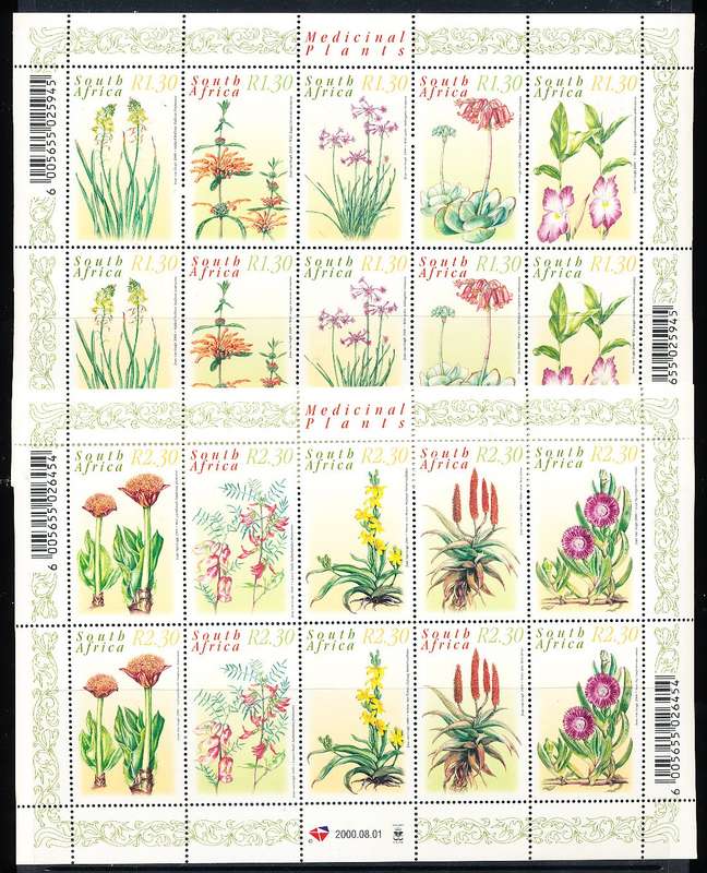 RSA  - 2000  -   Medicinal Plants   FULL SHEETS  - FINE MINT