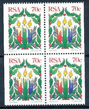 RSA  - 1996 -   Christmas  BOOKLET PANE of 4  - FINE  MINT