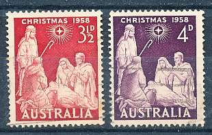 AUSTRALIA  1958 -   Christmas  FULL SET  -   FINE USED