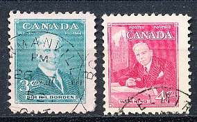 CANADA  1951  -   Prime Ministers FULL SET   -  FINE USED