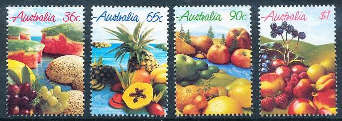 AUSTRALIA  1987 -    Fruits  SET  -   FINE  MINT