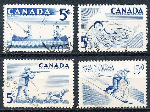 CANADA  1957  -   Outdoor Recreation  FULL SET   -  FINE USED