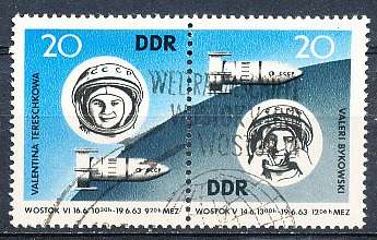 GERMANY  DDR   1963  -   Space - Vostok V and VI  FULL  SET   -   FINE USED