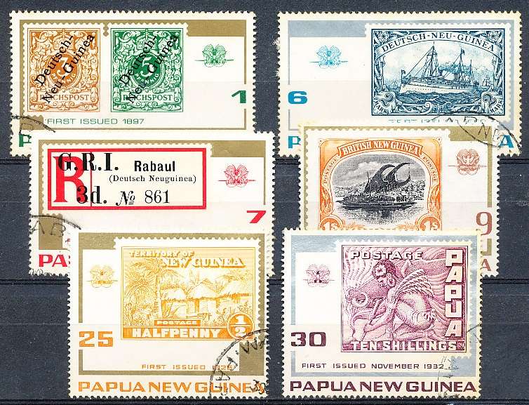 PAPUA NEW GUINEA 1973 - Anniversary of  Stamps FULL SET    -   FINE USED