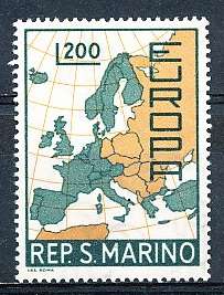 SAN MARINO  1967  -   EUROPA Stamps SINGLE ISSUE    - FINE  MINT
