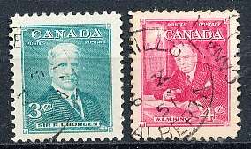 CANADA  1951  -   Prime Ministers FULL SET   -  FINE USED