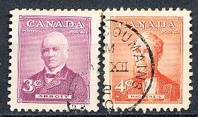 CANADA  1951  -  Prime Ministers  FULL SET   -  FINE USED