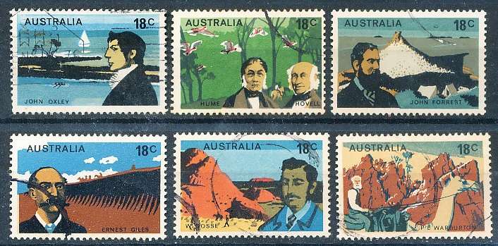 AUSTRALIA  1976 -    Australian Explorers  SET -   FINE USED