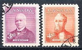 CANADA  1951  -  Prime Ministers  FULL SET   -  FINE USED
