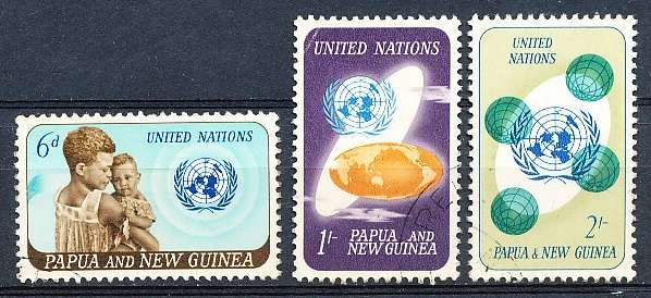 PAPUA NEW GUINEA 1965  -  United Nations   FULL  SET    -  FINE  USED