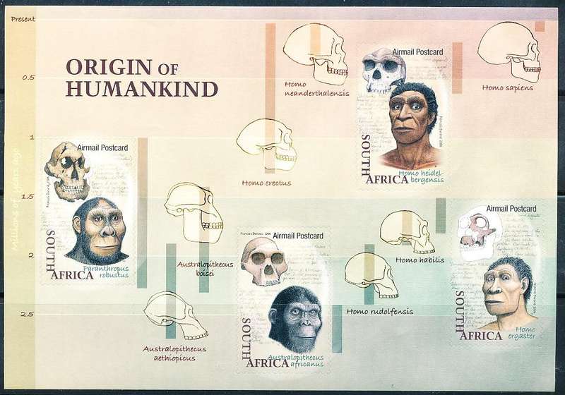 RSA  - 2006 -   Origin of Humankind - Self-Adhesive Stamps  SHEET  - FINE MINT
