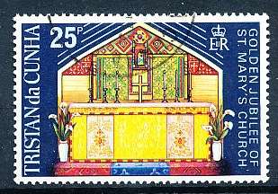 TRISTAN da CUNHA  - 1973     St. Mary's Church -    FINE  USED