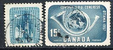 CANADA  1957  -   UPU Congress, Ottawa  FULL SET   -  FINE USED