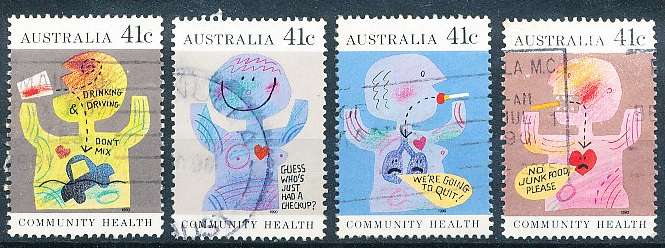 AUSTRALIA  1990 -  Community Health  SET  -   FINE  USED