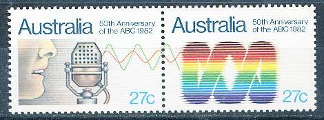 AUSTRALIA  1982 -  Anniversary of the ABC  SET   -  FINE   MINT
