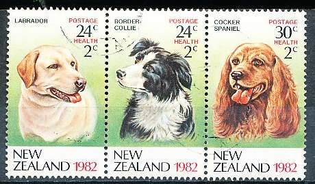 NEW ZEALAND   - 1982   Health Stamps, Dogs  -   FINE USED