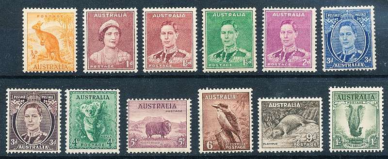 AUSTRALIA  1941 -    Definitives PERF 15x14    SET   - MINT