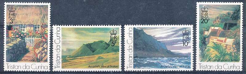 TRISTAN da CUNHA  - 1976   Paintings by Roland Svensson   SET  -    FINE  MINT