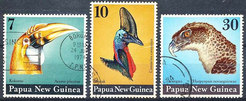 PAPUA NEW GUINEA 1974 -   Birds' Heads  FULL SET    -   FINE USED