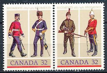 CANADA  1983  -   Canadian Army Regiments  FULL  SET -  FINE  MINT