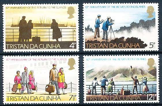 TRISTAN da CUNHA  - 1973     Return to Tristan da Cunha  SET  -    FINE  MINT