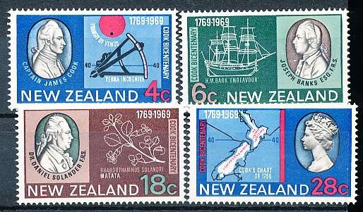 NEW ZEALAND   - 1969     Cook's Landing in New Zealand  -  FINE  MINT