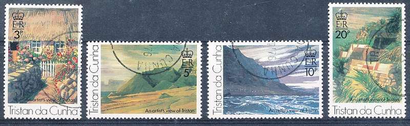 TRISTAN da CUNHA  - 1976   Paintings by Roland Svensson   SET  -    FINE  USED