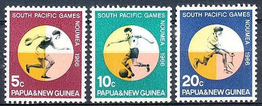 PAPUA NEW GUINEA 1966  -   South Pacific Games  FULL  SET    - FINE  MINT