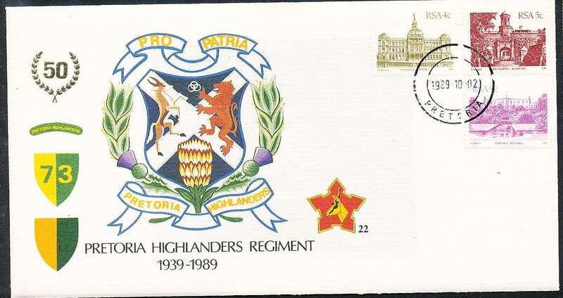 RSA   -  SA  ARMY   COVER   no 22  -   FINE ITEM