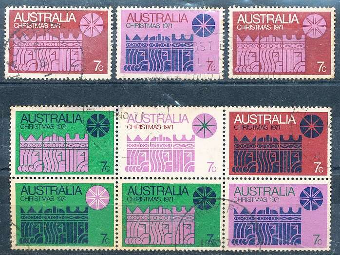 AUSTRALIA  1971 -   Christmas  SET   -  FINE USED